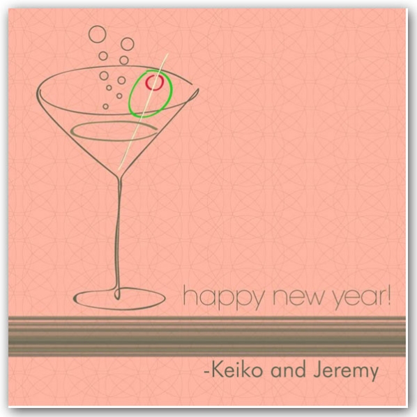 598x598 Martini Sketch Pink New Years Stickers Paperstyle - Martini Sketch