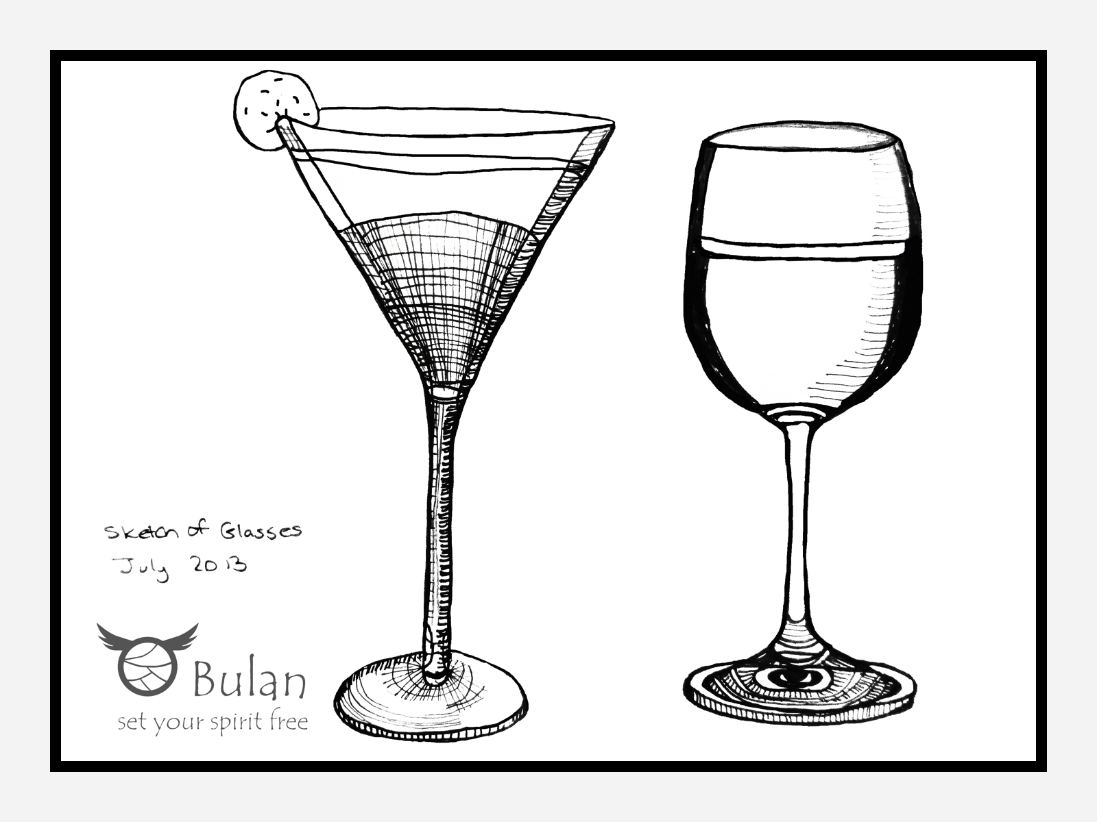 1600x1200 Sketch Of The Day No 88 Lychee Martini + Wine Glass - Martini Sketch