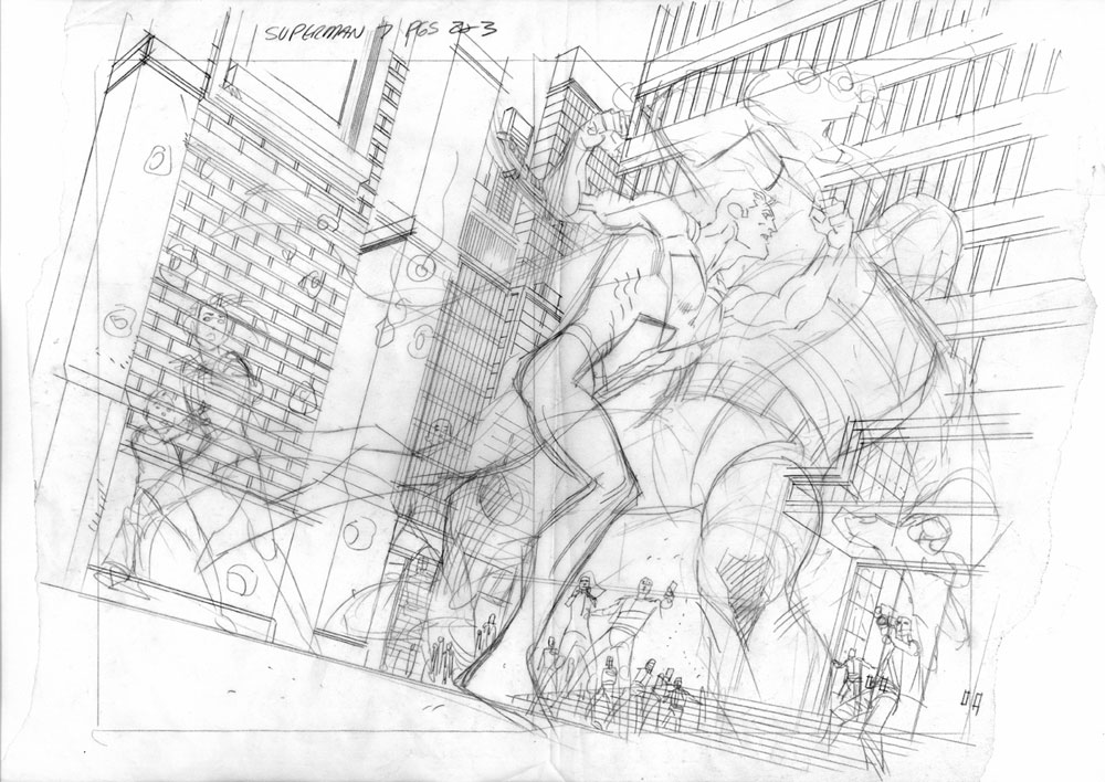 1000x708 Dan Jurgens - Marvel Comic Sketches