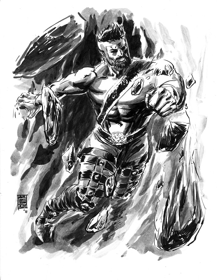 700x903 30 Amazing Avengers Drawings By Jun Bob Kim - Marvel Heroes Sketches