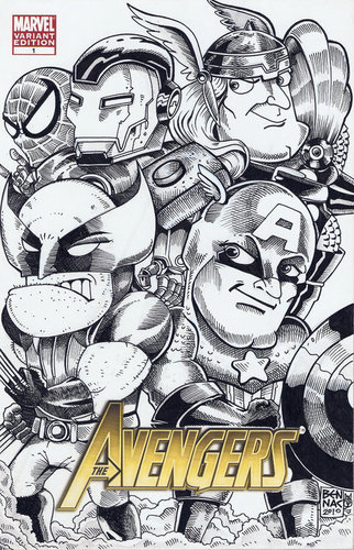 322x500 Avengers Sketch Cover By Bennaccartoons Media Amp Culture Cartoon - Marvel Heroes Sketches