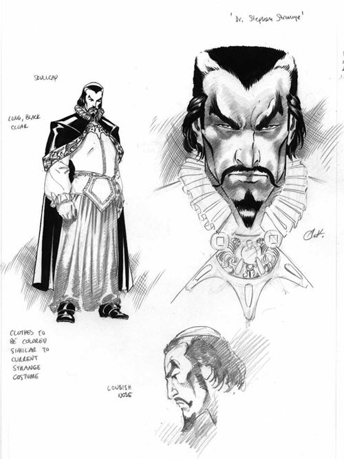 500x667 Dr. Strange 1602 Character Sketch By Andy Kubert Marvel Heroes - Marvel Heroes Sketches