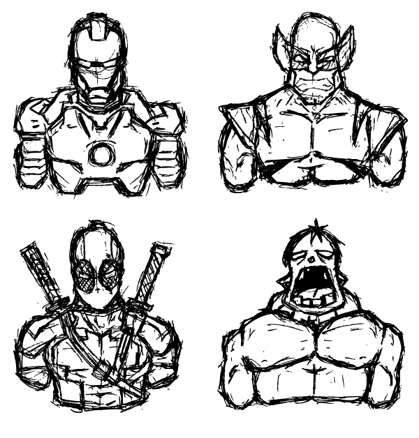 600x628 Marvel(Ous) Sketches On Behance - Marvel Sketch