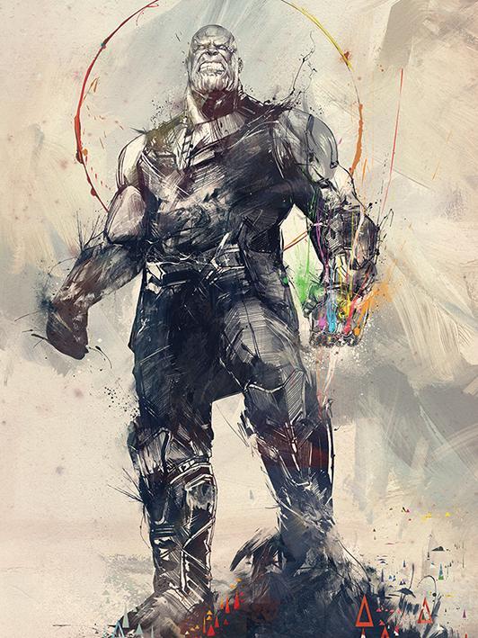 532x709 Marvel Avengers Infinity War (Thanos Sketch) - Marvel Sketch