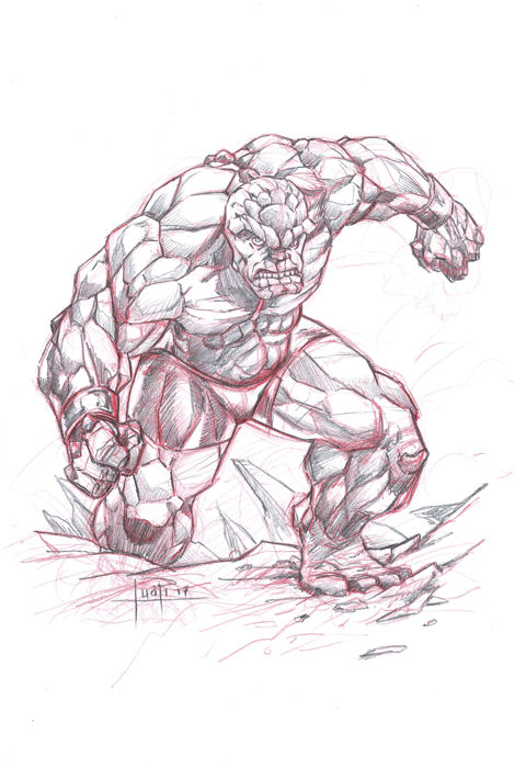 480x700 The Thing - Marvel Sketch