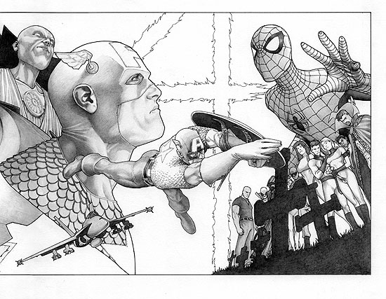 550x427 Civil War (2006) - Marvel Sketch