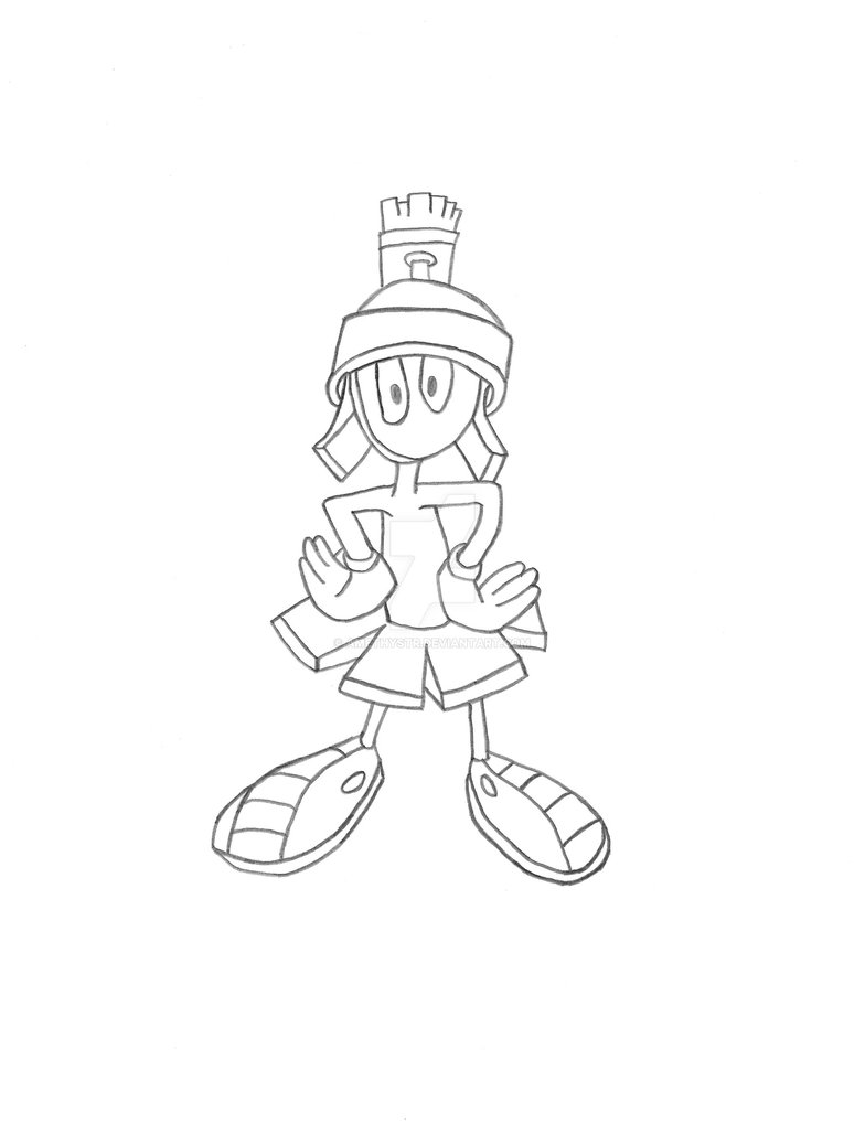 784x1019 Marvin The Martian Sketch By Amethystr - Marvin The Martian Sketch