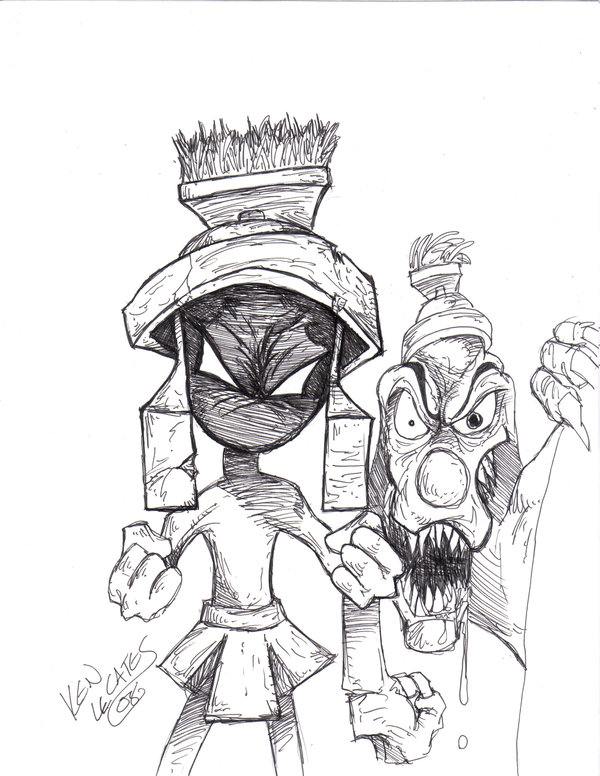 600x776 Evil Marvin The Martian By Posiongodmachine - Marvin The Martian Sketch