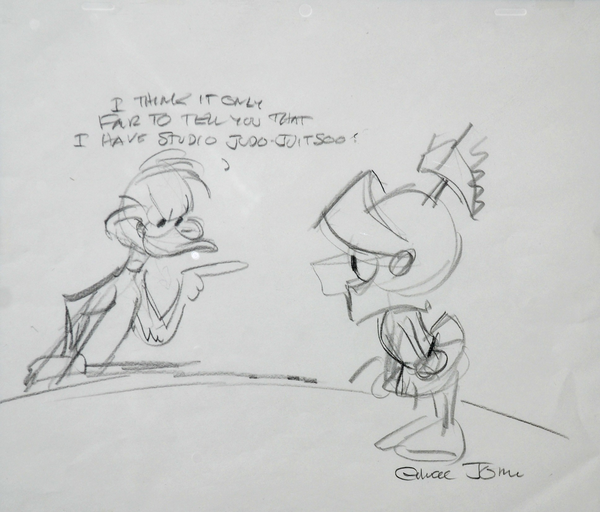 1936x1651 Daffy Duck Chuck Jones Animation Sensations - Marvin The Martian Sketch