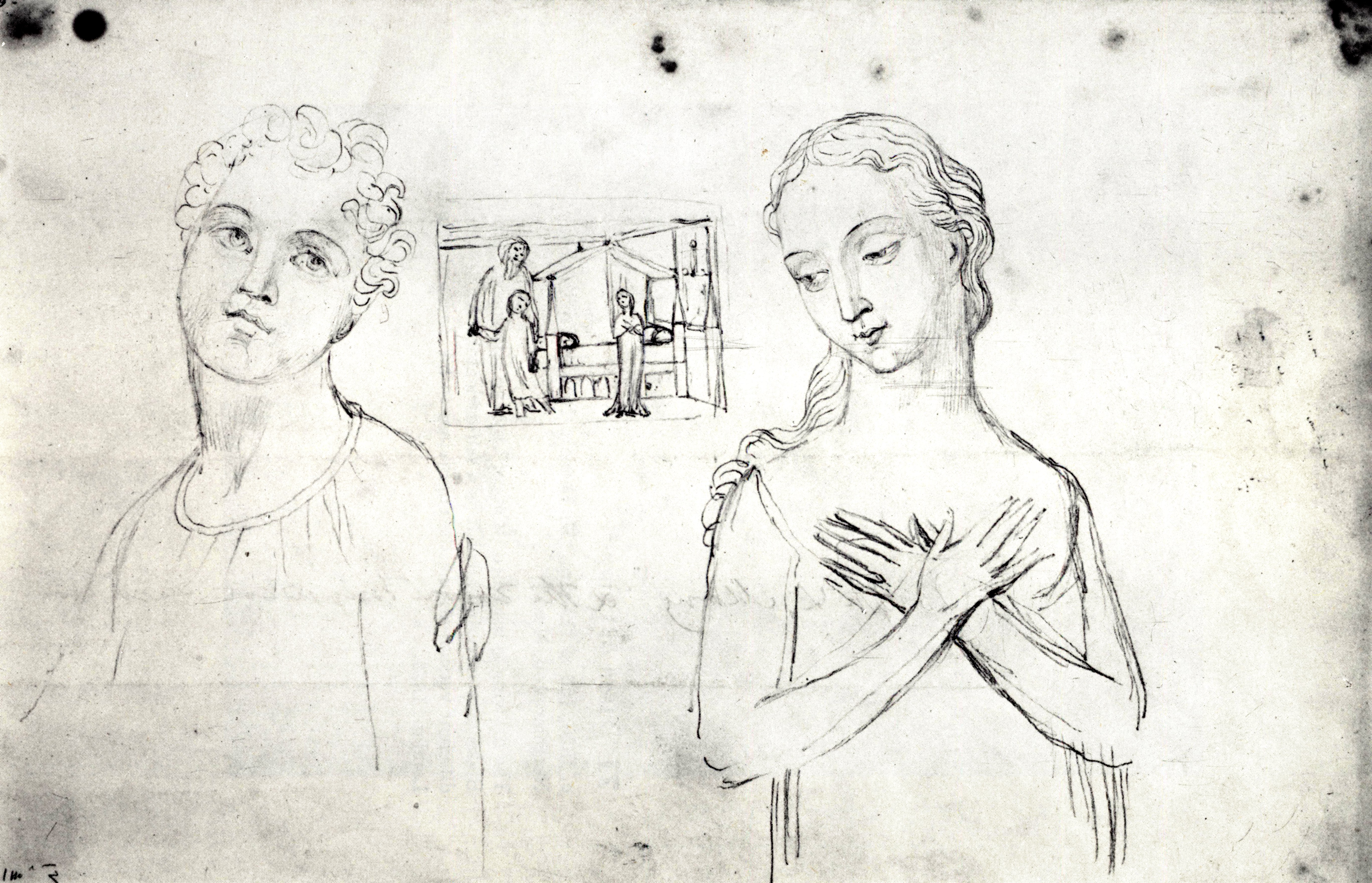 5467x3520 Filewilliam Blake, Visionary Heads Of Joseph Amp Mary.jpg - Mary And Joseph Sketch