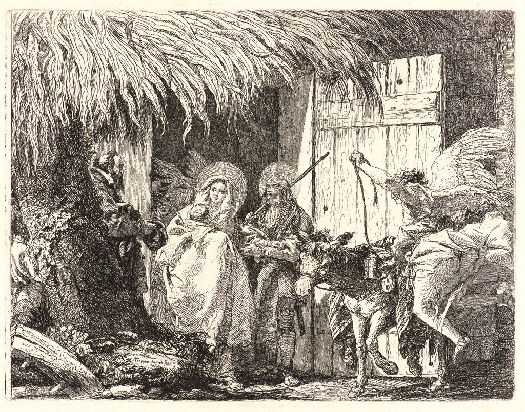 1024x805 Joseph And Mary Prepare To Leave, 1750 1753 Posters Amp Prints By - Mary And Joseph Sketch
