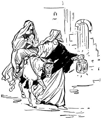 347x400 Joseph Takes Mary And Jesus To Egypt - Mary And Joseph Sketch