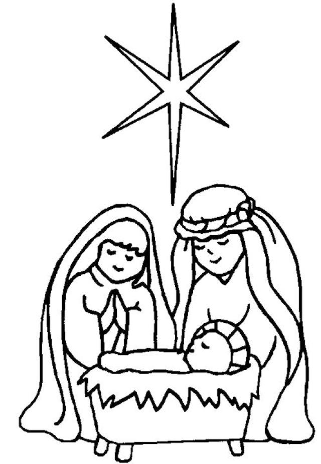 640x927 Mary And Jesus Praying Picture Free - Mary And Joseph Sketch