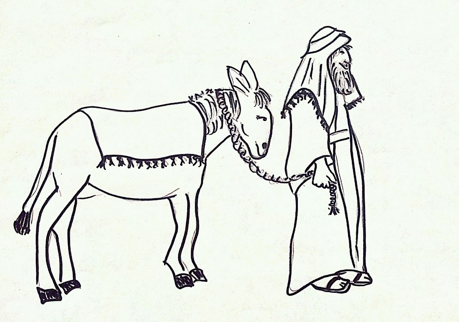 1600x1123 Create Your Own Wall Journey Mary Amp Joseph To Print Off, Color - Mary And Joseph Sketch