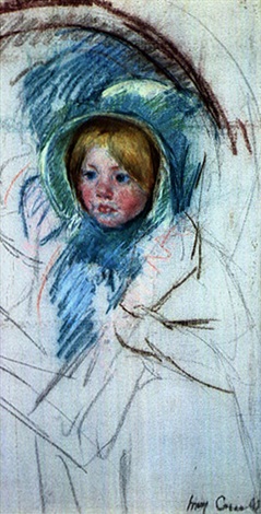 239x470 Sketch Of Sara In A Green Bonnet By Mary Cassatt On Artnet - Mary Cassatt Sketches