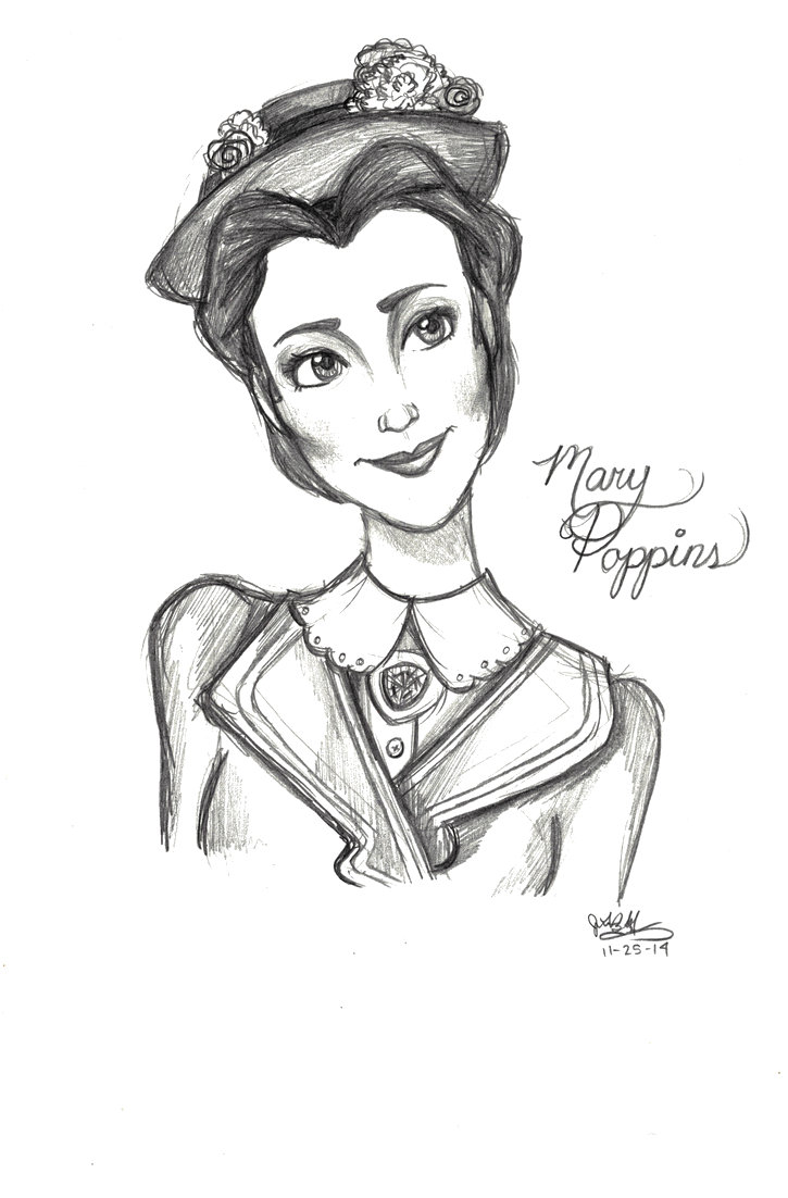 725x1102 Mary Poppins - Mary Poppins Sketch