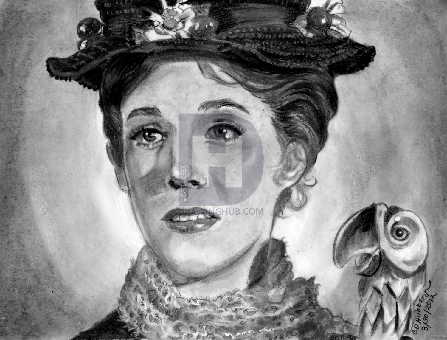 1500x1141 How To Draw Mary Poppins, Julie Andrews, Step By Step, Drawing - Mary Poppins Sketch