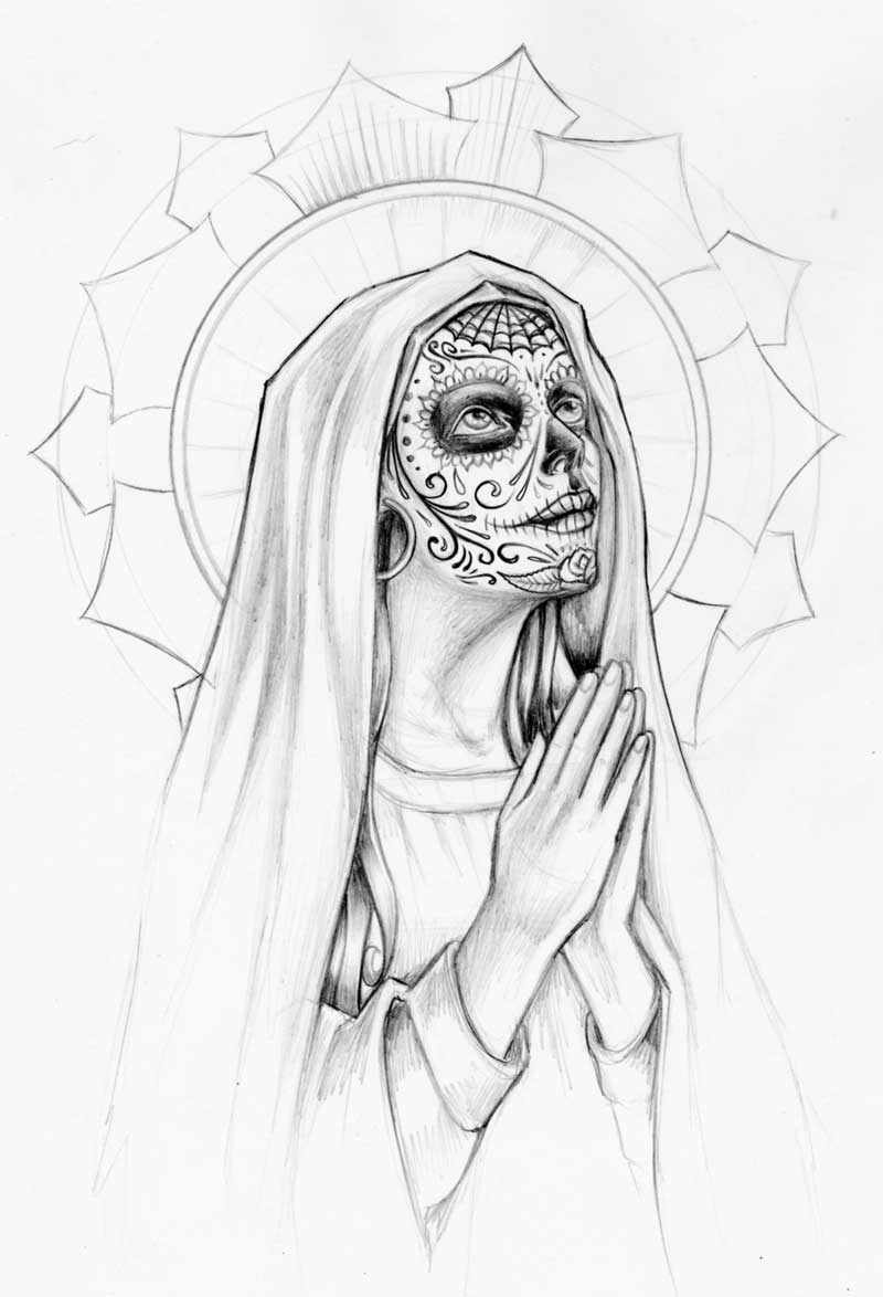 800x1174 Sketches Caspian De Looze Illustration - Mary Sketch