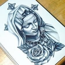 225x225 Image Result For Virgin Mary Sketch Virgin Mary - Mary Sketch