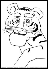 200x283 How To Draw Cartoon Tigers Amp Realistic Tigers Drawing Tutorials - Masha And The Bear Sketch