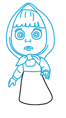 215x382 How To Draw Masha And The Bear, Cartoons, Easy Step By Step - Masha And The Bear Sketch