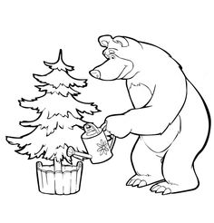 236x246 160 Best Masha And The Bear 2nd Birthday Images - Masha And The Bear Sketch