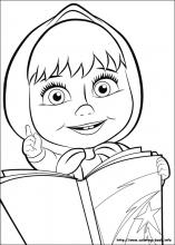 157x220 Masha And The Bear Coloring Pages On Coloring - Masha And The Bear Sketch