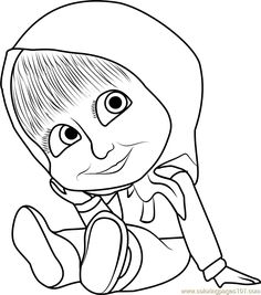 Masha And The Bear Sketch at PaintingValley.com | Explore collection of ...