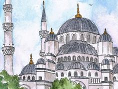 236x177 33 Best Mosque Drawings Images Mosque, Mosques And - Masjid Sketch