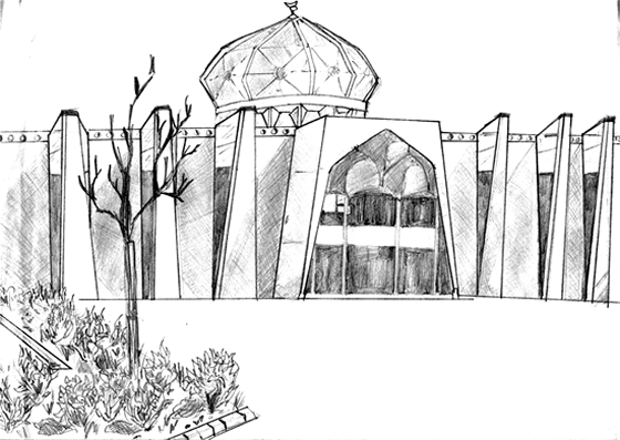 560x397 Our Work - Masjid Sketch