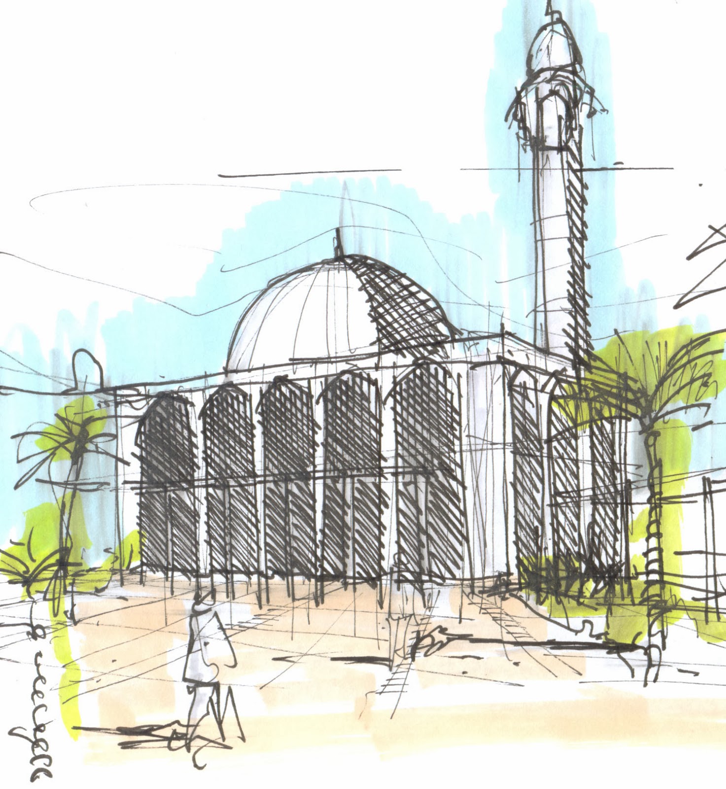 Masjid Sketch At Explore Collection Of Masjid Sketch