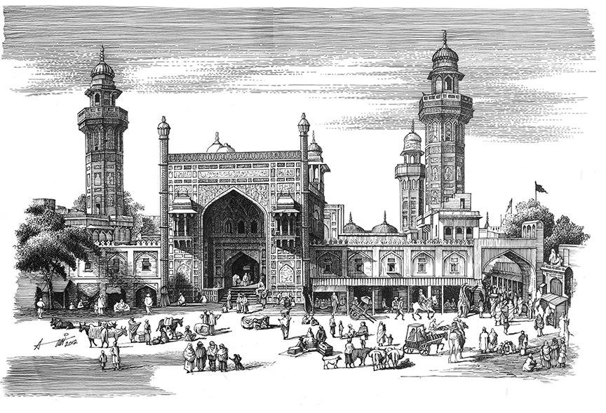 864x589 Sketch 1 - Masjid Sketch