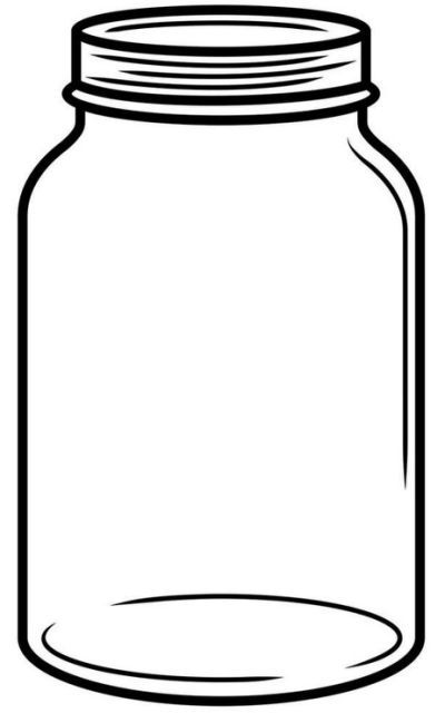 400x640 Mason Jar Sketch Related Keywords Printables Mason - Mason Jar Sketch
