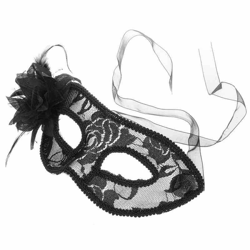 800x800 Lovely Lace Feather Halloween Masquerades Eye Mask Fashion Elegant - Masquerade Mask Sketch