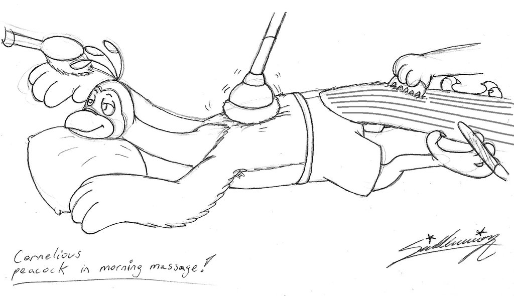1024x590 Massage Morning...! (Sketch In Process) By Sagadreams - Massage Sketch