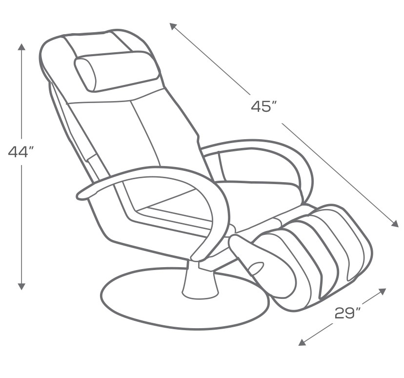 828x774 Ht 5040 Massage Chair - Massage Sketch