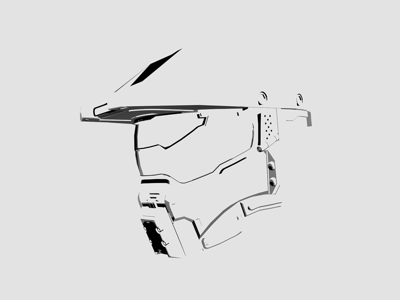 800x600 Master Chief - Master Chief Helmet Sketch