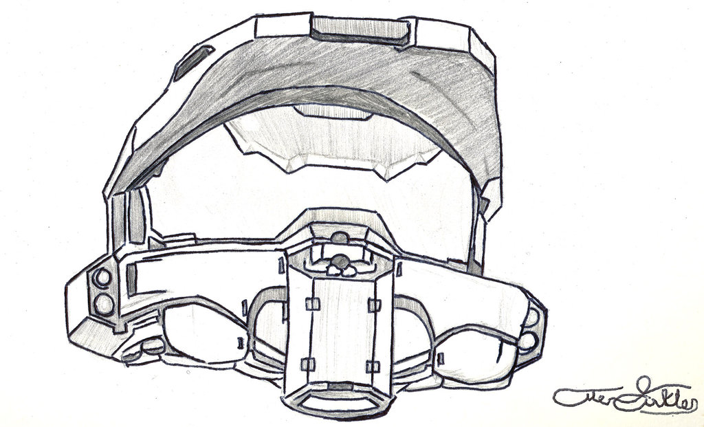 Halo Helmet Sketch B. 