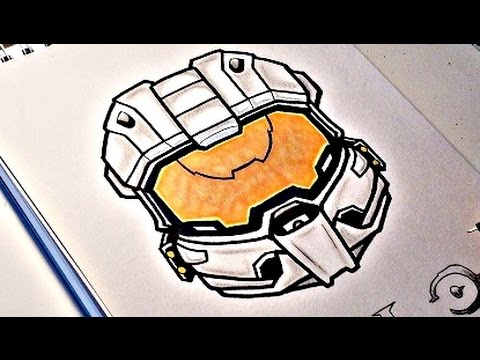480x360 How To Draw Halo Master Chief - Master Chief Helmet Sketch