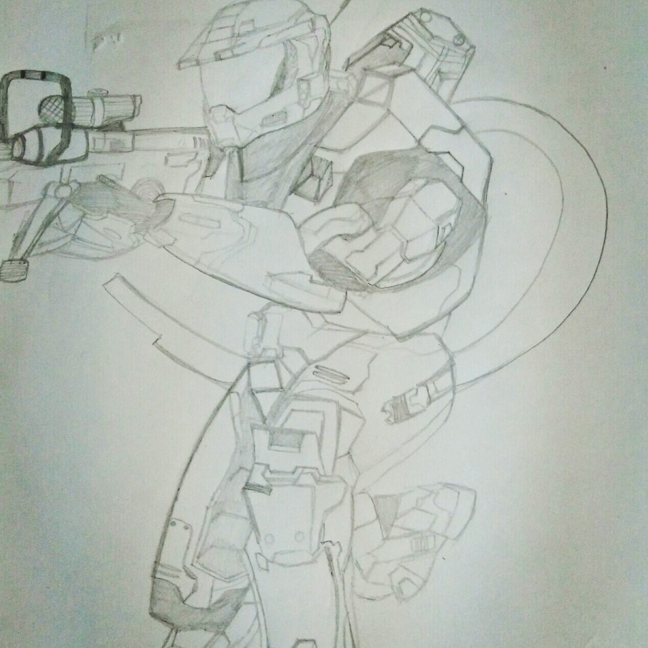 1269x1269 Halo 3 Master Chief Sketch. Hope You Like It! Halo - Master Chief Sketch