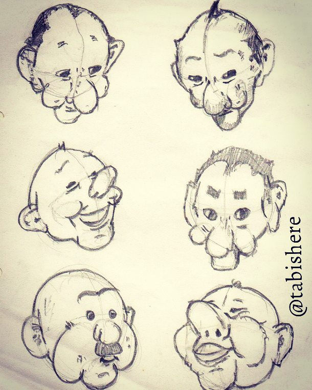 610x762 Old Age Faces! Quick Sketches For Tutorial! - Masterpiece Sketches