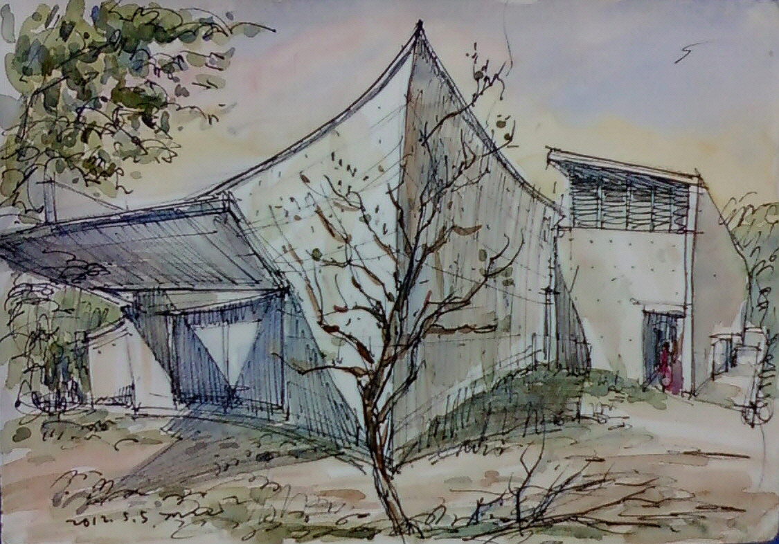 1125x786 Archiartist Lee Some Sketches Around Anyang Art Park - Masterpiece Sketches