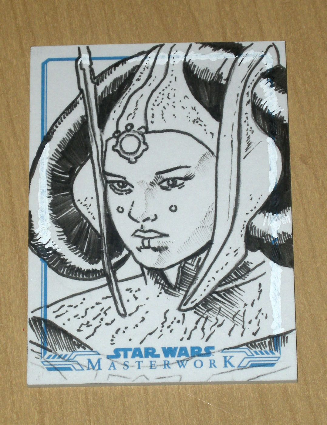 1078x1400 2017 Topps Star Wars Masterwork Sketch Card 11 Dan Gorman Padme - Masterwork Sketch