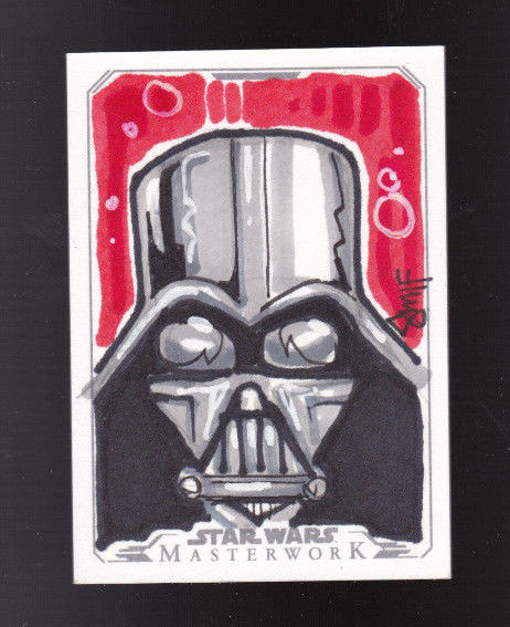 462x567 Star Wars Masterwork Sketch Card Darth Vader Full Color 2016 Topps - Masterwork Sketch