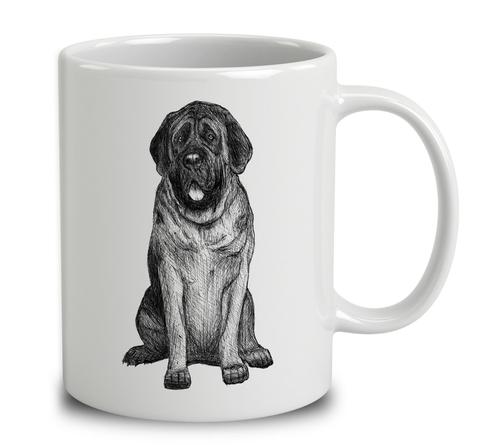 480x445 English Mastiff Sketch Mug Empire - Mastiff Sketch
