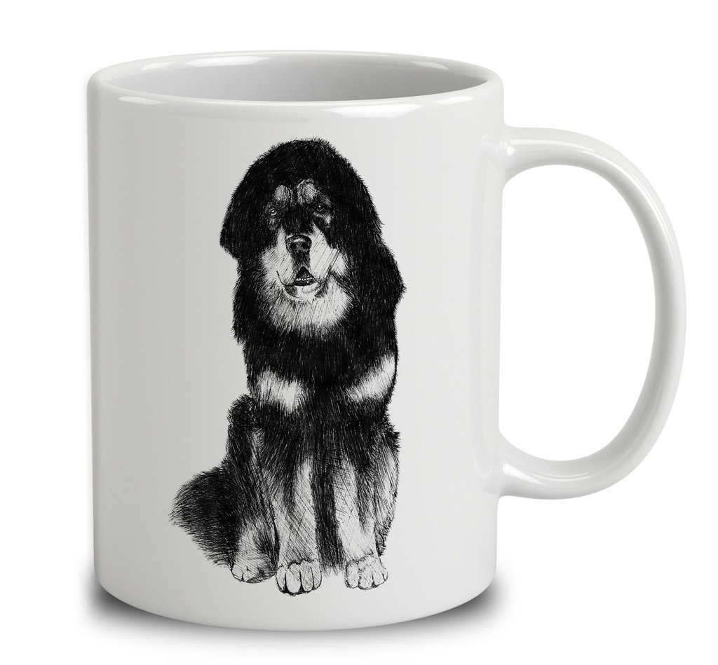 1024x949 Tibetan Mastiff Sketch Mug Empire - Mastiff Sketch