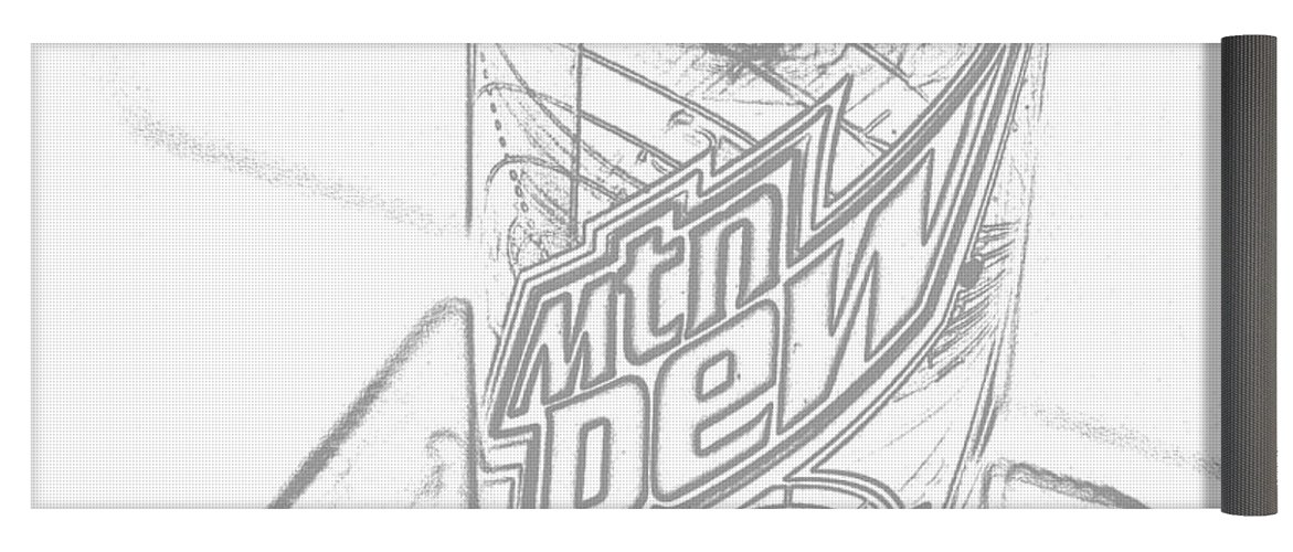 1171x500 Mountain Dew Sketch Photograph Yoga Mat For Sale By Jennifer Craft - Mat Sketch