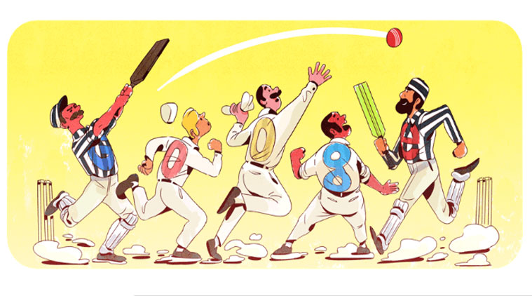 759x422 Google Doodle Marks 140 Years Test Cricket With Playful Sketch - Match Sketch