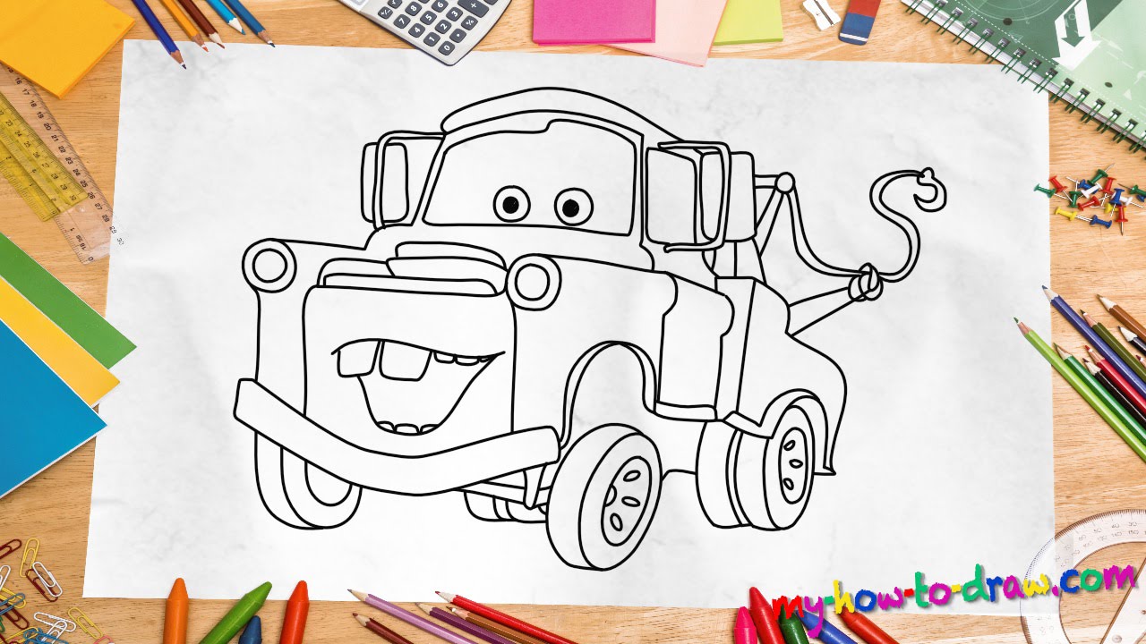 1280x720 How To Draw Mater - Mater Sketch