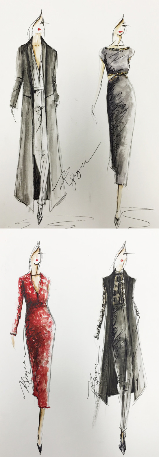 550x1572 Non Maternity Maternity Model Behaviors - Maternity Sketch